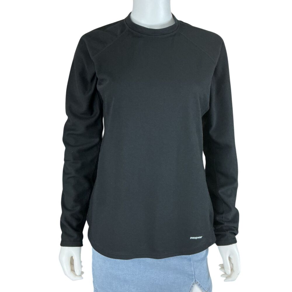 Patagonia Womens Capilene 3 Crew Base Layer L Black Performance Midweight Hiking